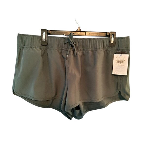 ONeill Hyperfreak Womens XL Swim Shorts In Gray With Drawstring Waist & Quick-Dr - Picture 1 of 5